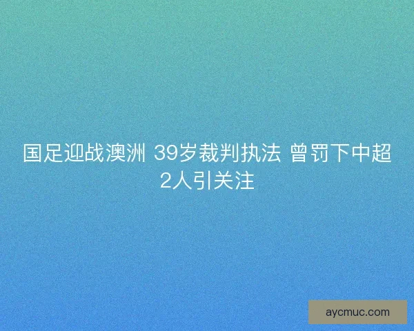 国足迎战澳洲 39岁裁判执法 曾罚下中超2人引关注