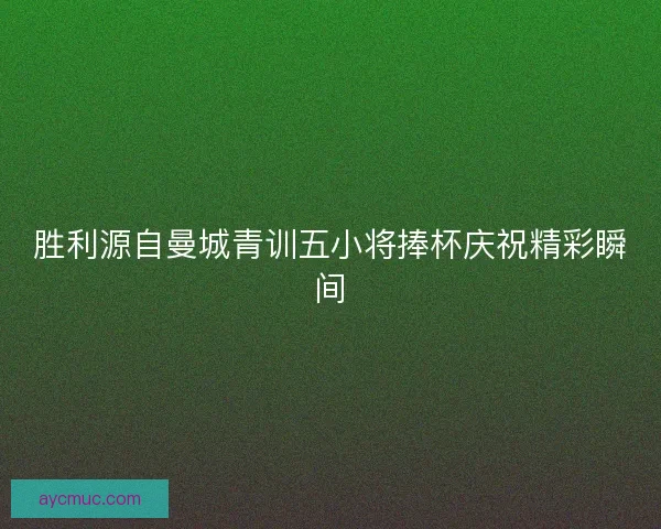 胜利源自曼城青训五小将捧杯庆祝精彩瞬间